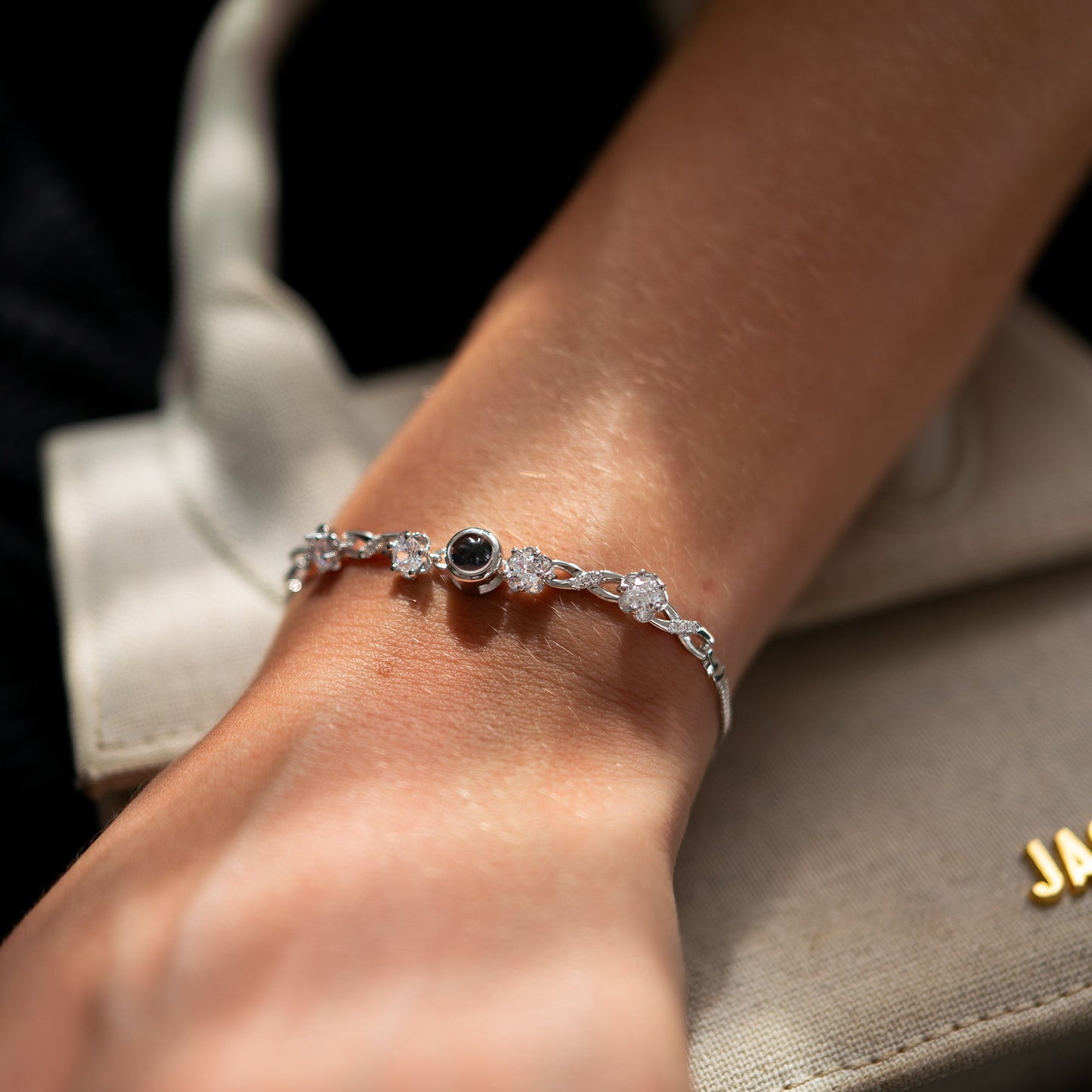 Personalized photo bracelet with your photo - Eternal love