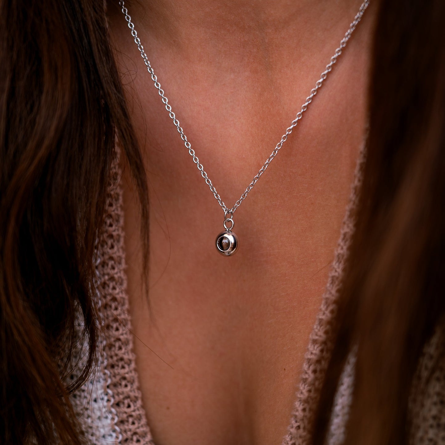 Personalized photo necklace - delicate