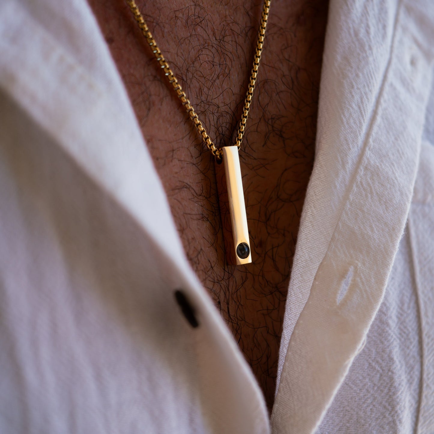 Personalized photo necklace - Bar B-Chain