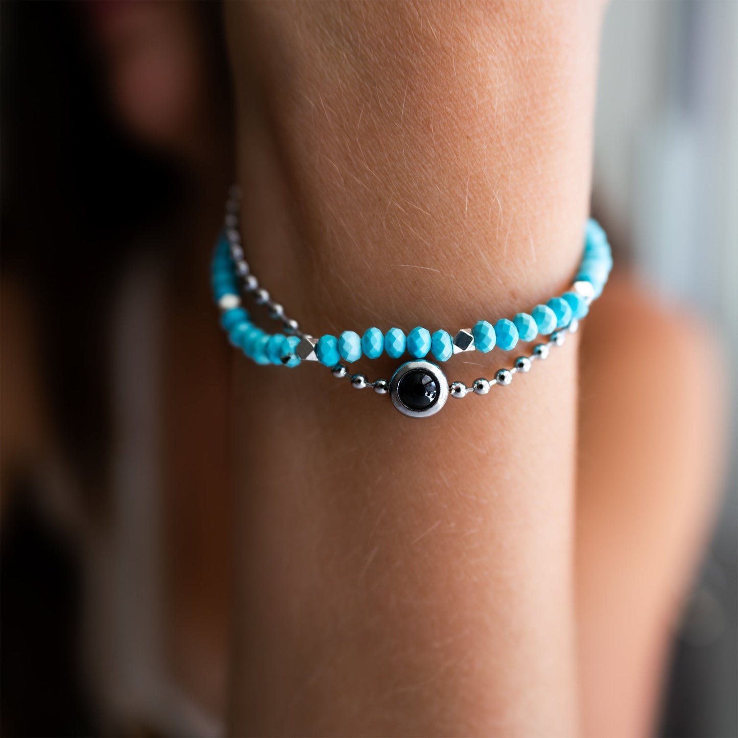 Personalized photo bracelet with your photo - Crystal