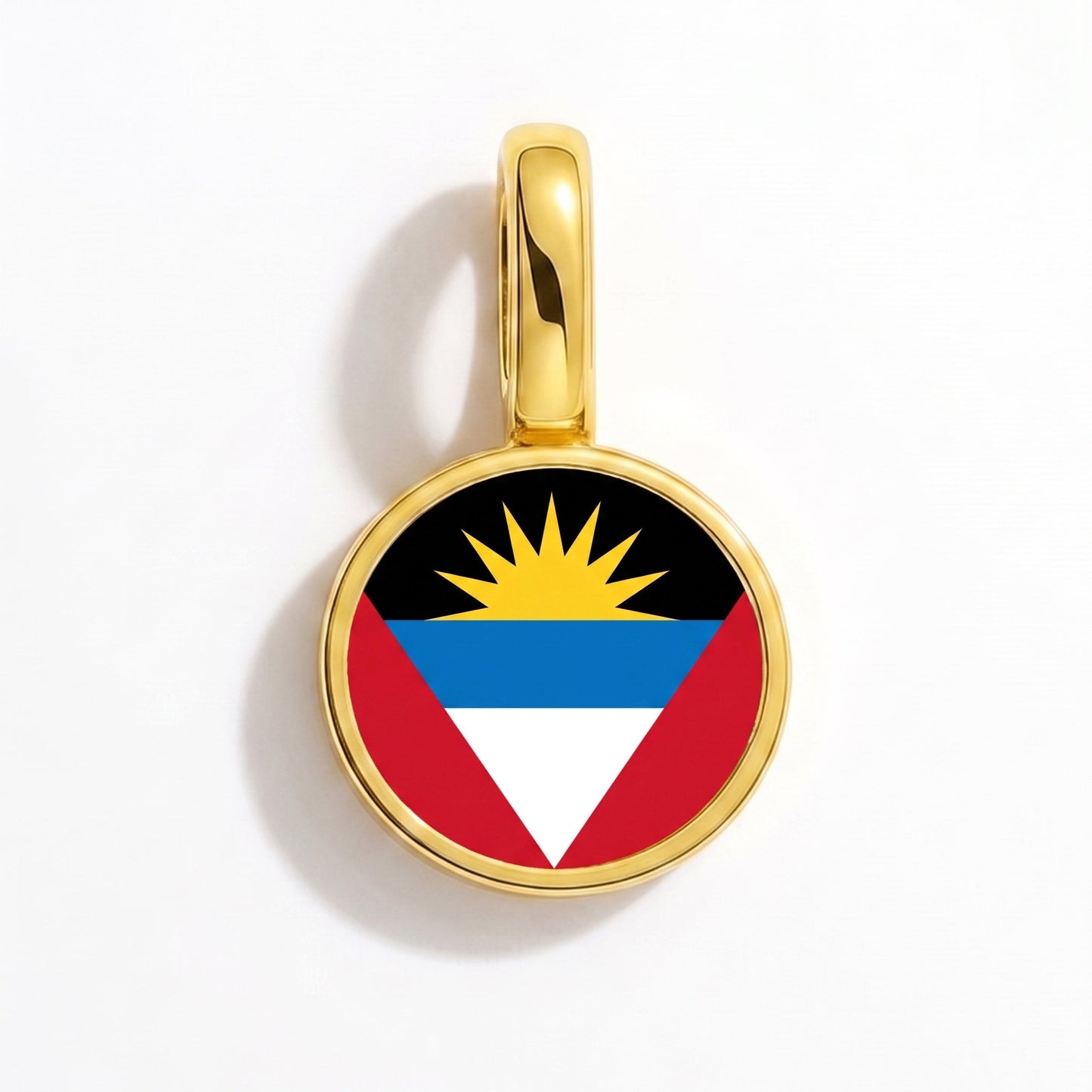 Flag charm Antigua and Barbuda – rectangular gold