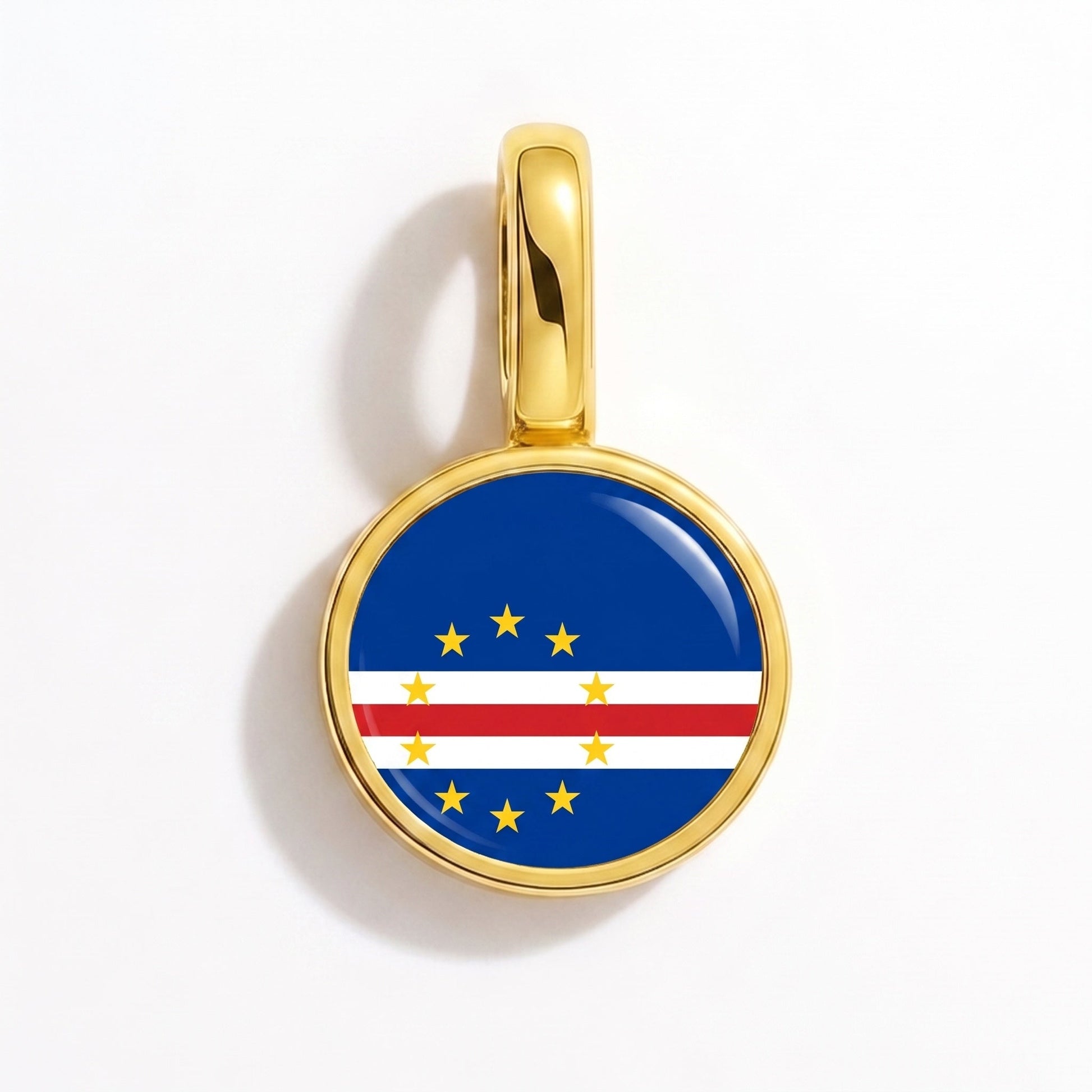 Flag charm Cape Verde – rectangular gold