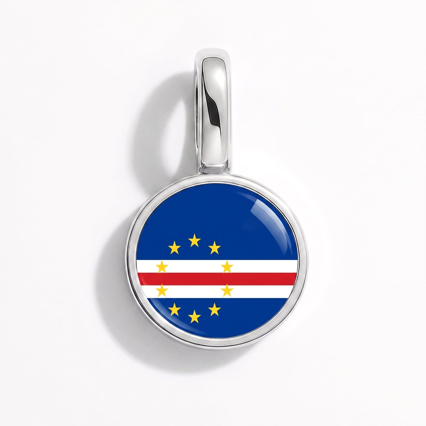 Flag charm Cape Verde – rectangular silver