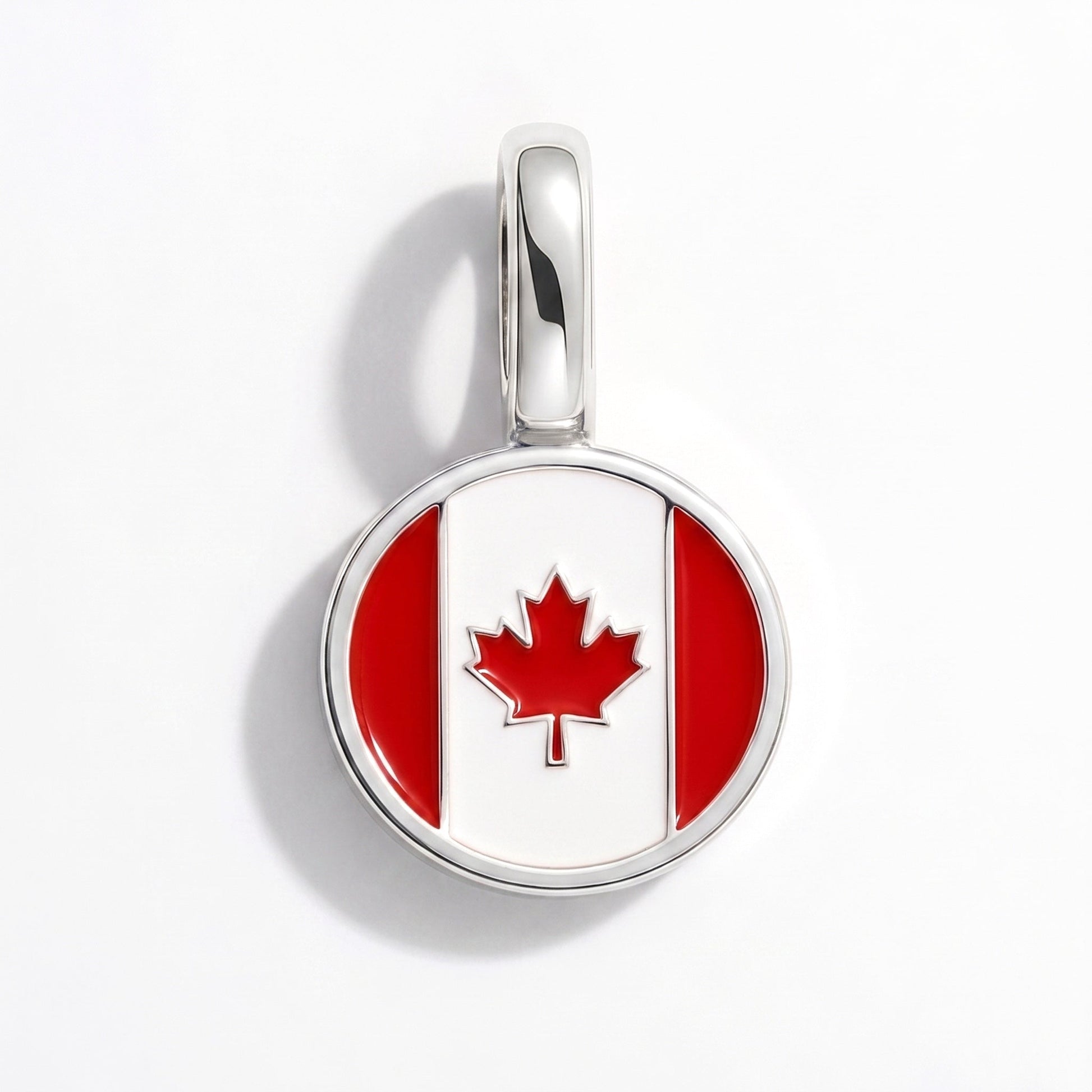 Flag charm Canada – rectangular silver