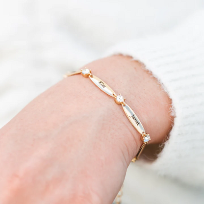 Personalized bracelet with engraving
