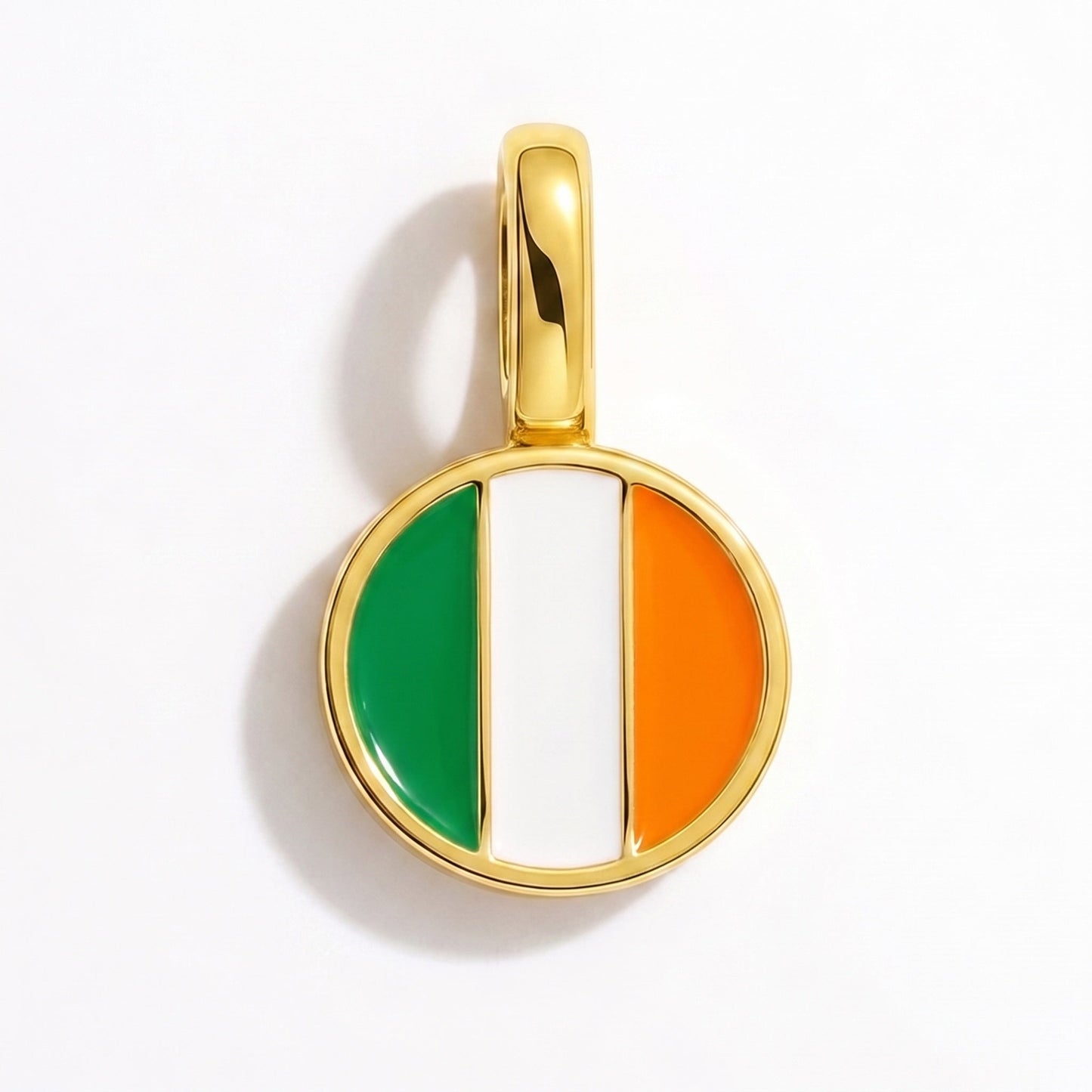 Flag charm Ireland – rectangular gold