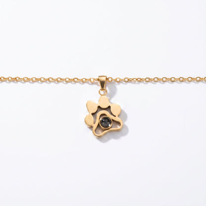 Personalized photo necklace - Paw