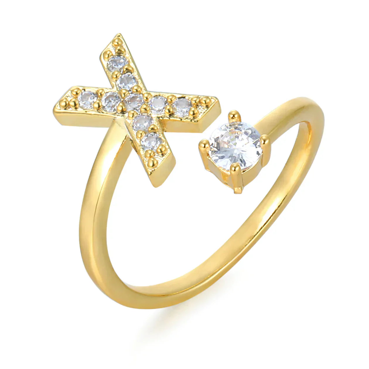 Zirconium ring with letters