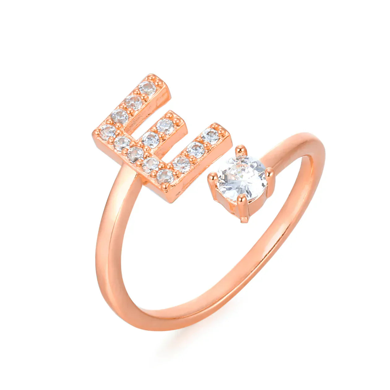 Zirconium ring with letters