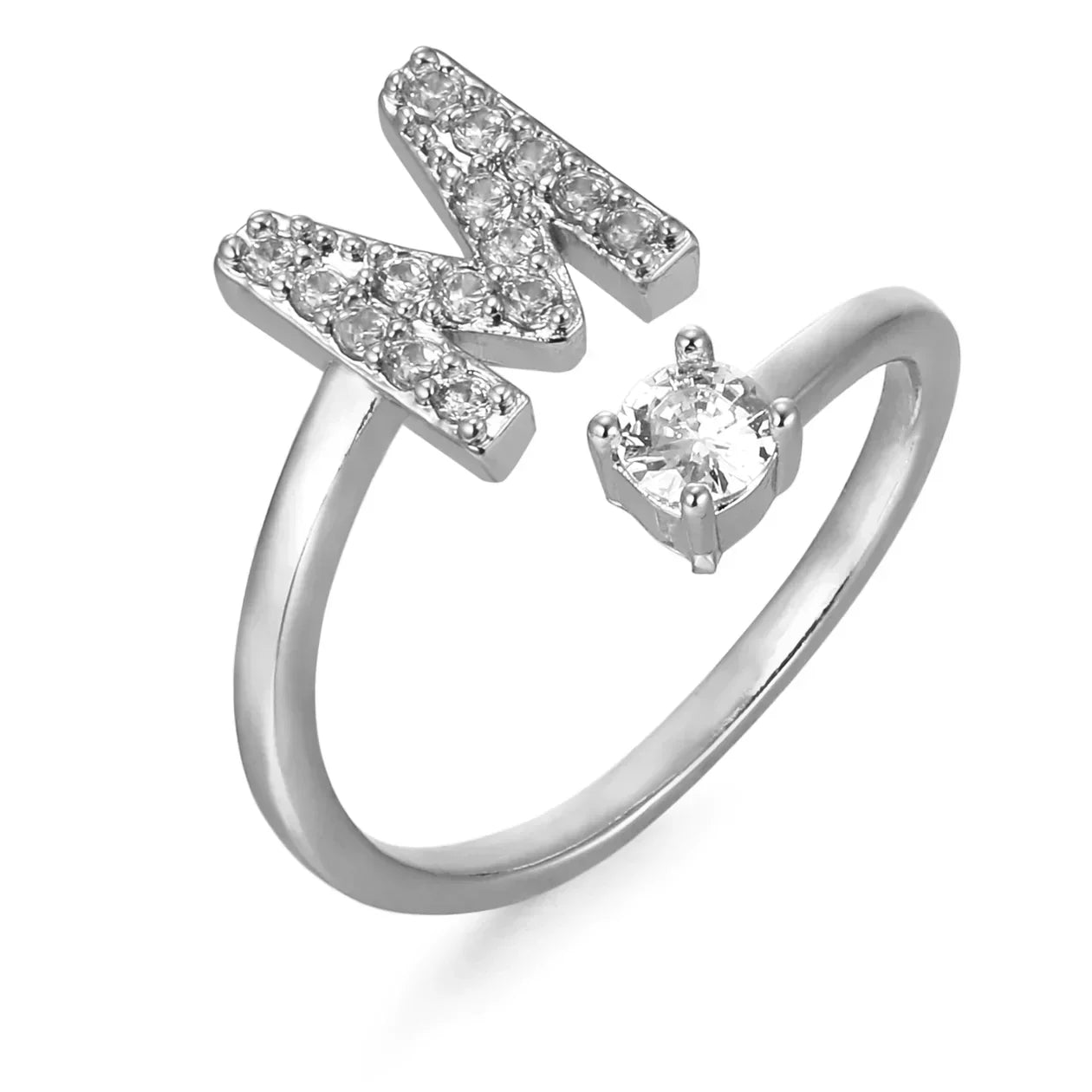 Zirconium ring with letters