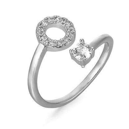 Zirconium ring with letters