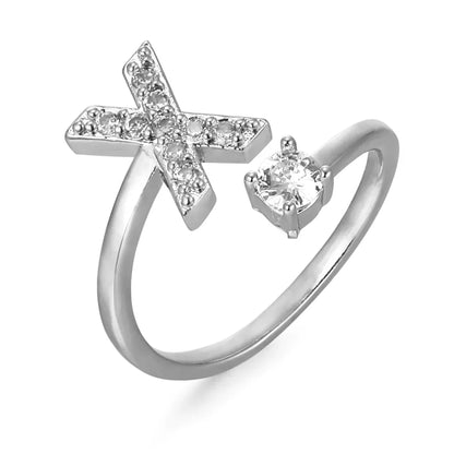 Zirconium ring with letters