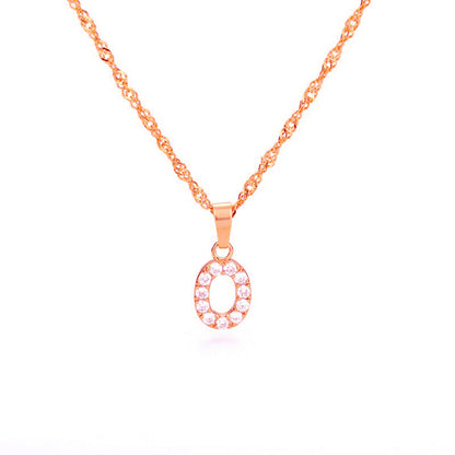 Zirconia letter necklace