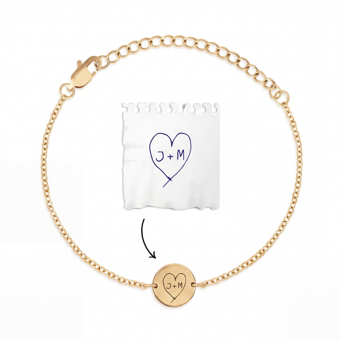 Personalized bracelet with your own handwriting/drawing