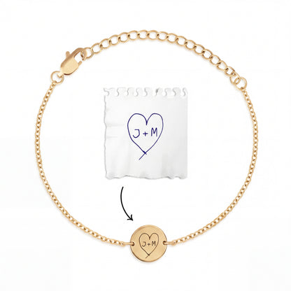 Personalized bracelet with your own handwriting/drawing