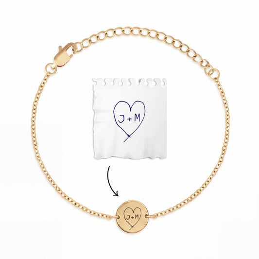 Personalized bracelet with your own handwriting/drawing