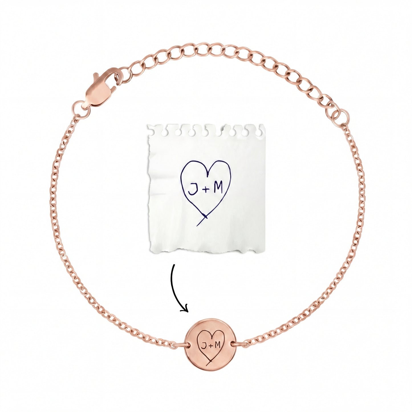 Personalized bracelet with your own handwriting/drawing