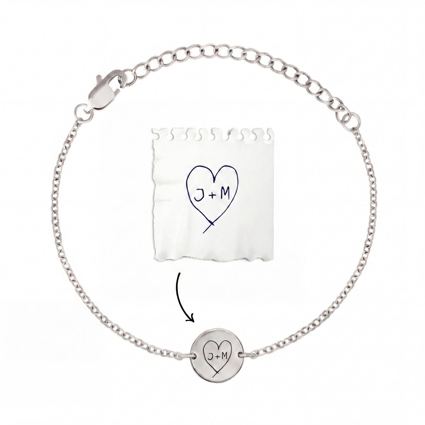 Personalized bracelet with your own handwriting/drawing