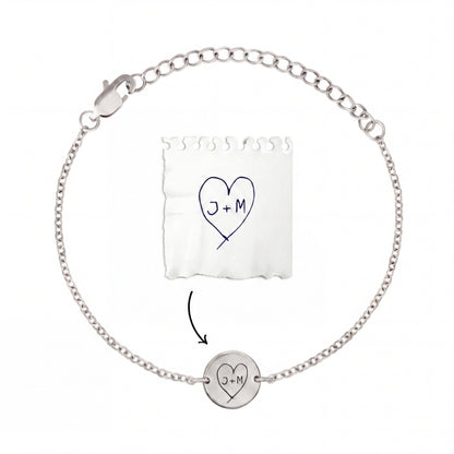 Personalized bracelet with your own handwriting/drawing