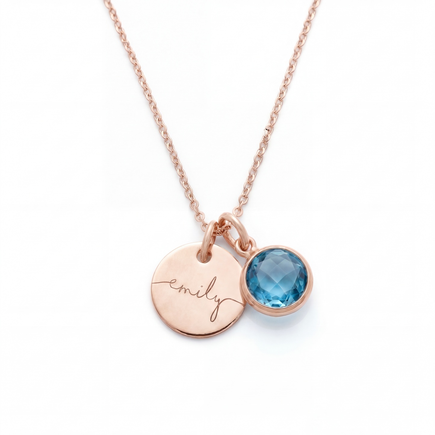 Custom name necklace with birthstone