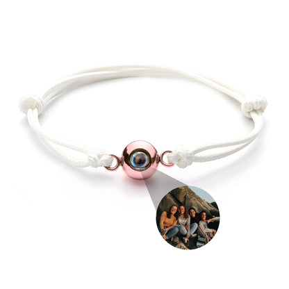Personalized photo bracelet with your photo - Marine knot