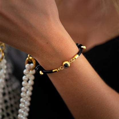 Personalized photo bracelet with your photo - leather