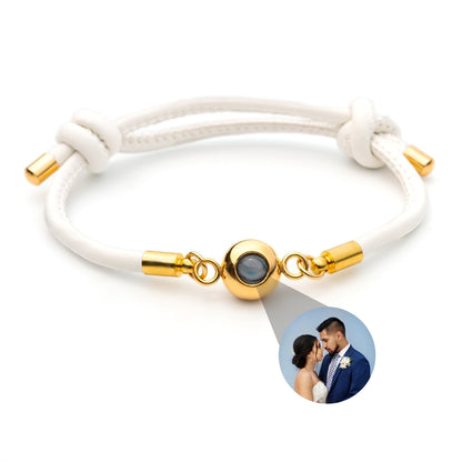 Personalized photo bracelet with your photo - leather