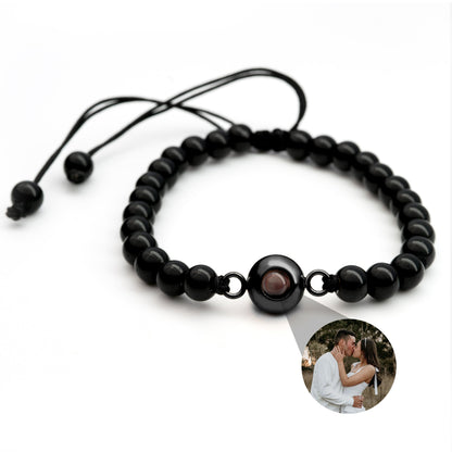 Personalized photo bracelet with your photo - Pearls