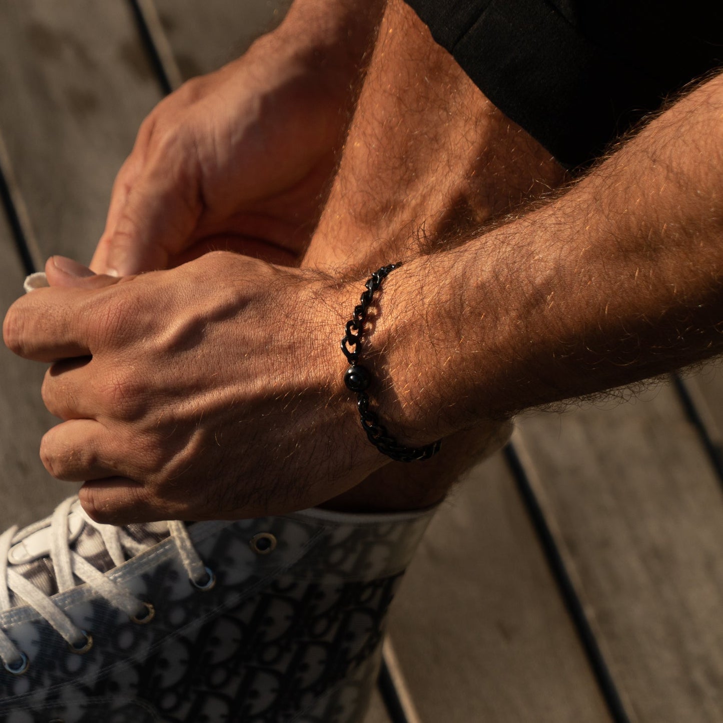 Personalized photo bracelet with your photo - Cuban chain