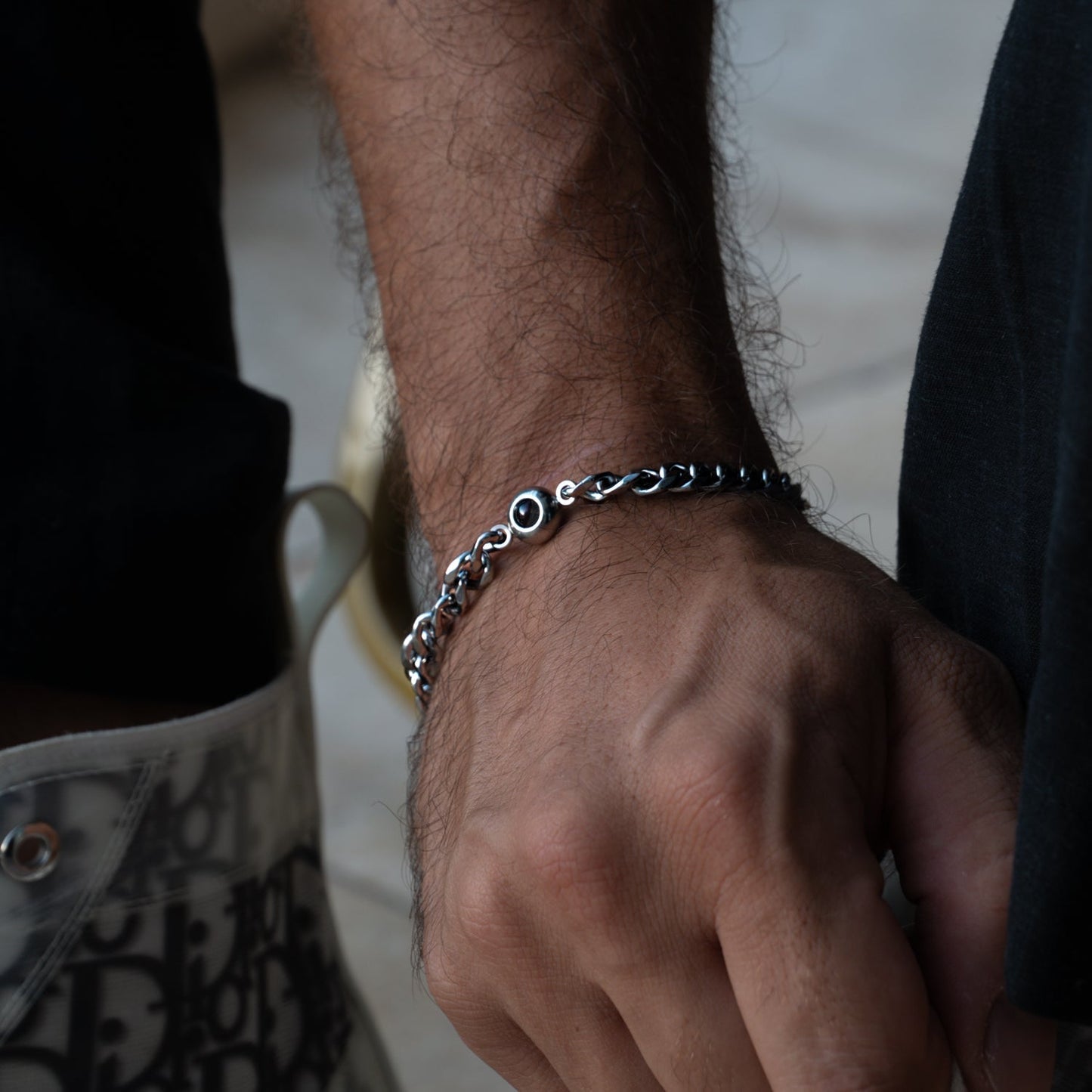 Personalized photo bracelet with your photo - Cuban chain