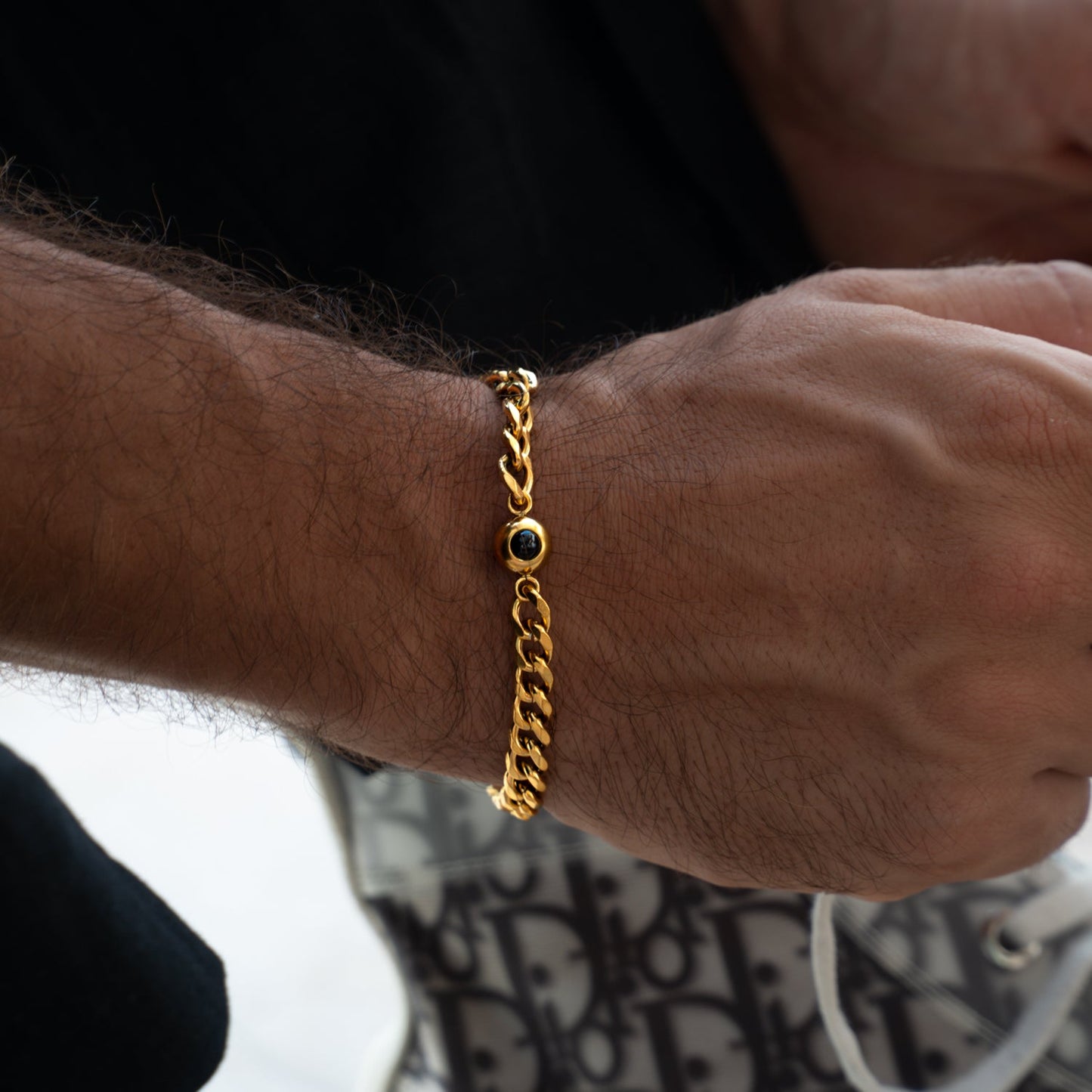 Personalized photo bracelet with your photo - Cuban chain