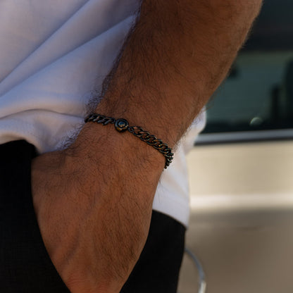 Personalized photo bracelet with your photo - Cuban chain