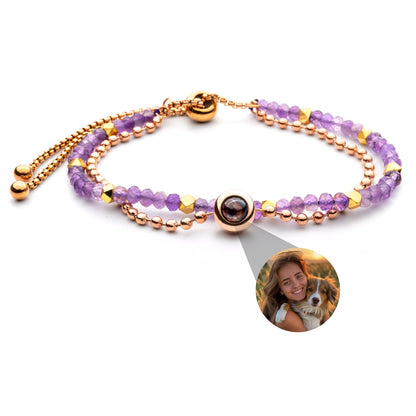 Personalized photo bracelet with your photo - Crystal