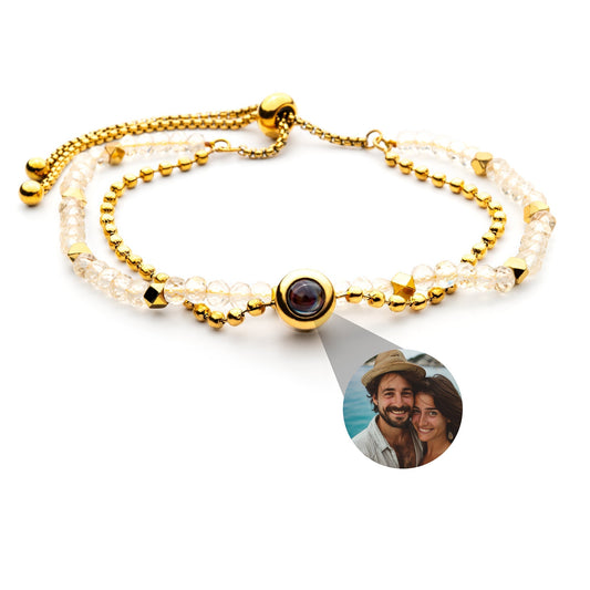 Personalized photo bracelet with your photo - Crystal