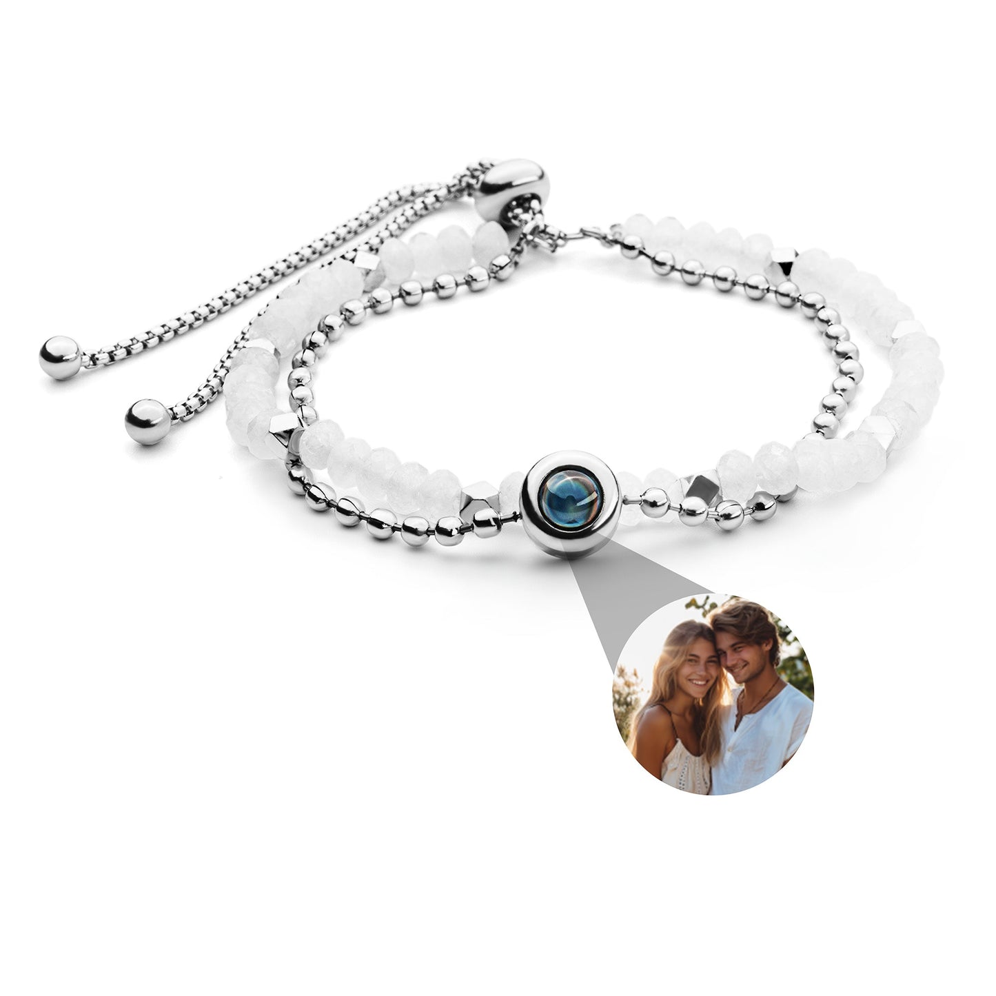 Personalized photo bracelet with your photo - Crystal