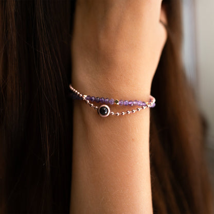 Personalized photo bracelet with your photo - Crystal