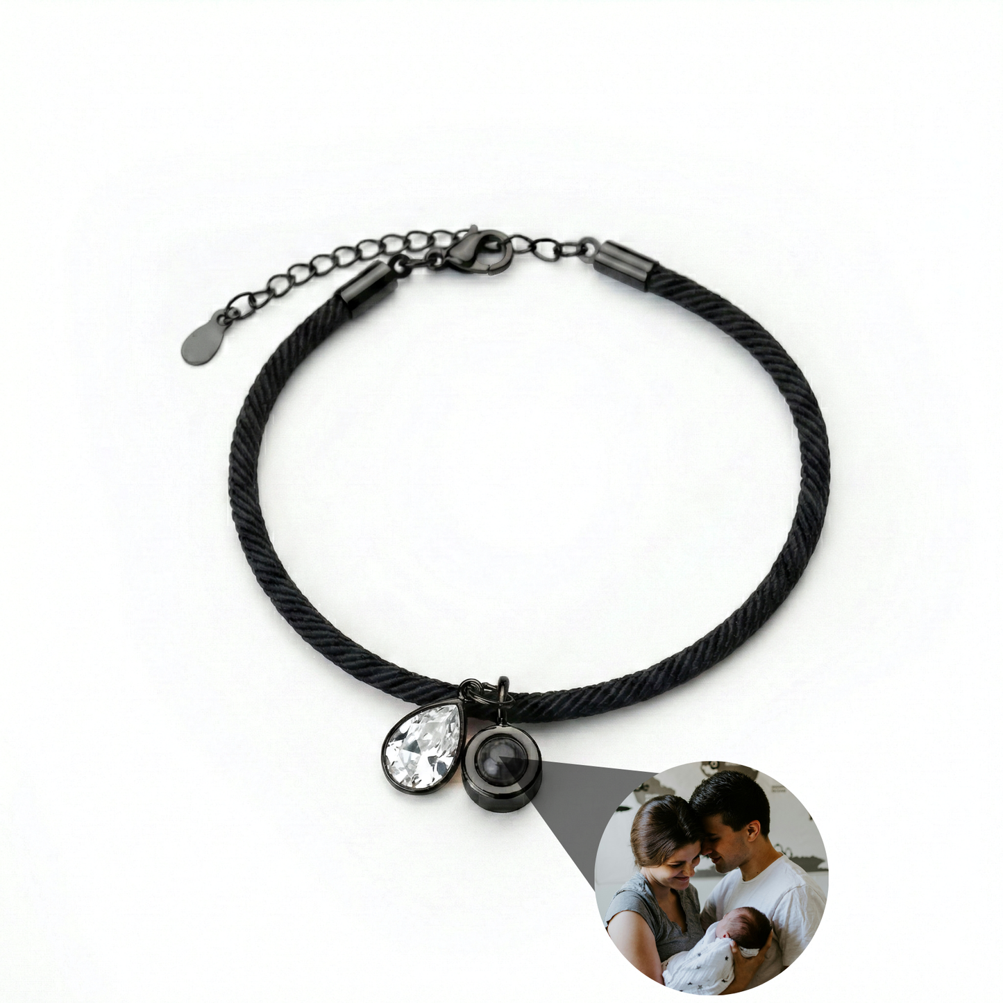 Photo Bracelet with Your Own Photo - Essence Birthstone