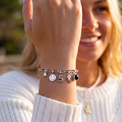 Personalized Charm Bracelet - Paperclip