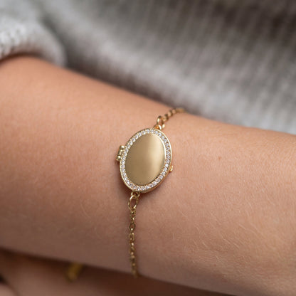 Locket Bracelet with Photo - Oval