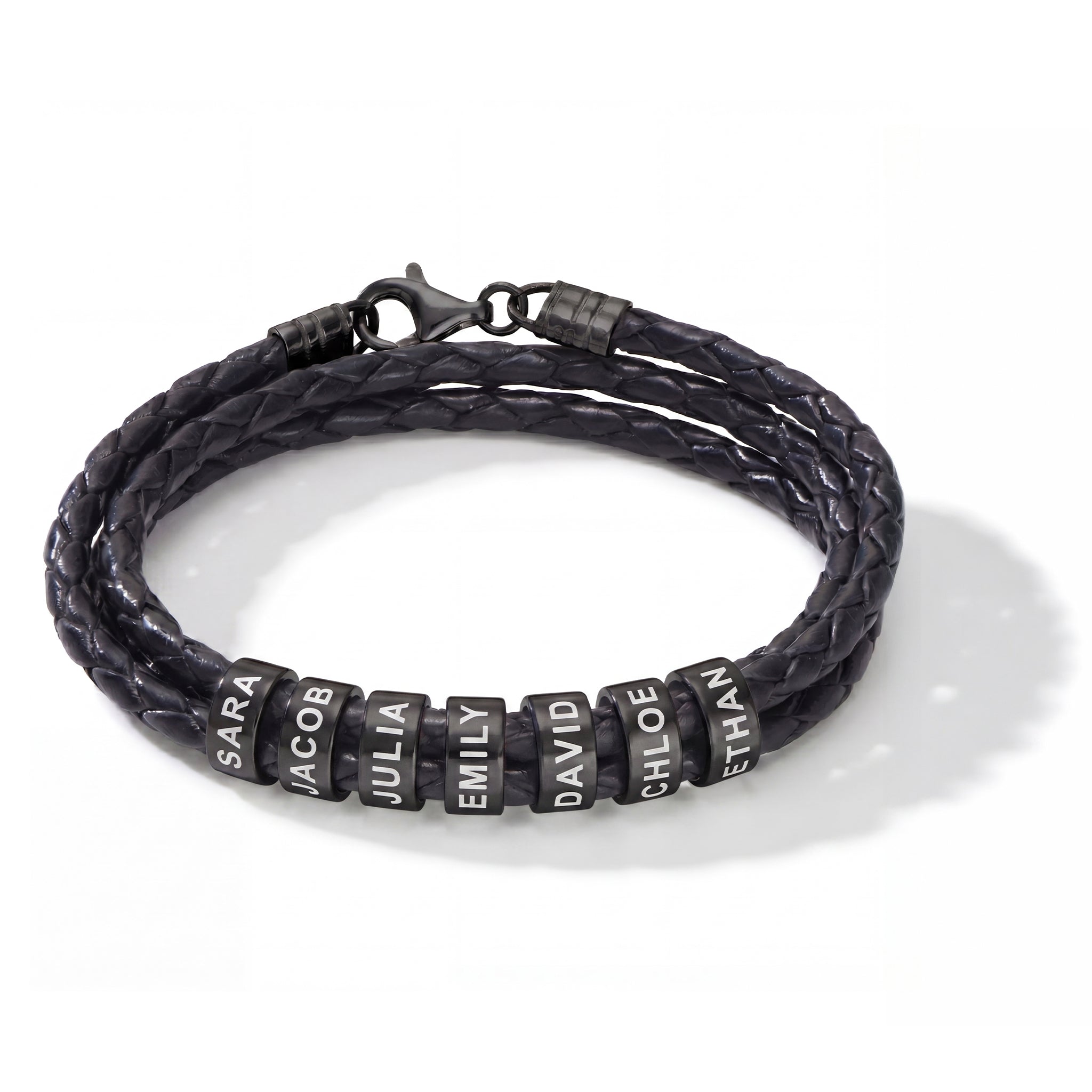 アクセサリー PRY Stannum Leather Bracelet 002 Leather Bracelet with Engraving – Personalized | Stanb – Stanbarry USA