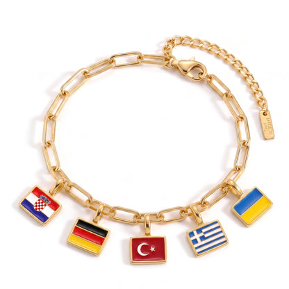 Country Charm Bracelet – Gold