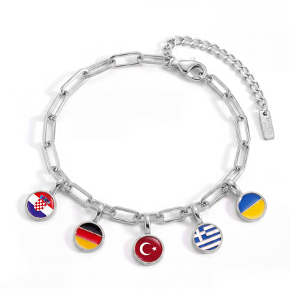 Country Charm Bracelet – Silver