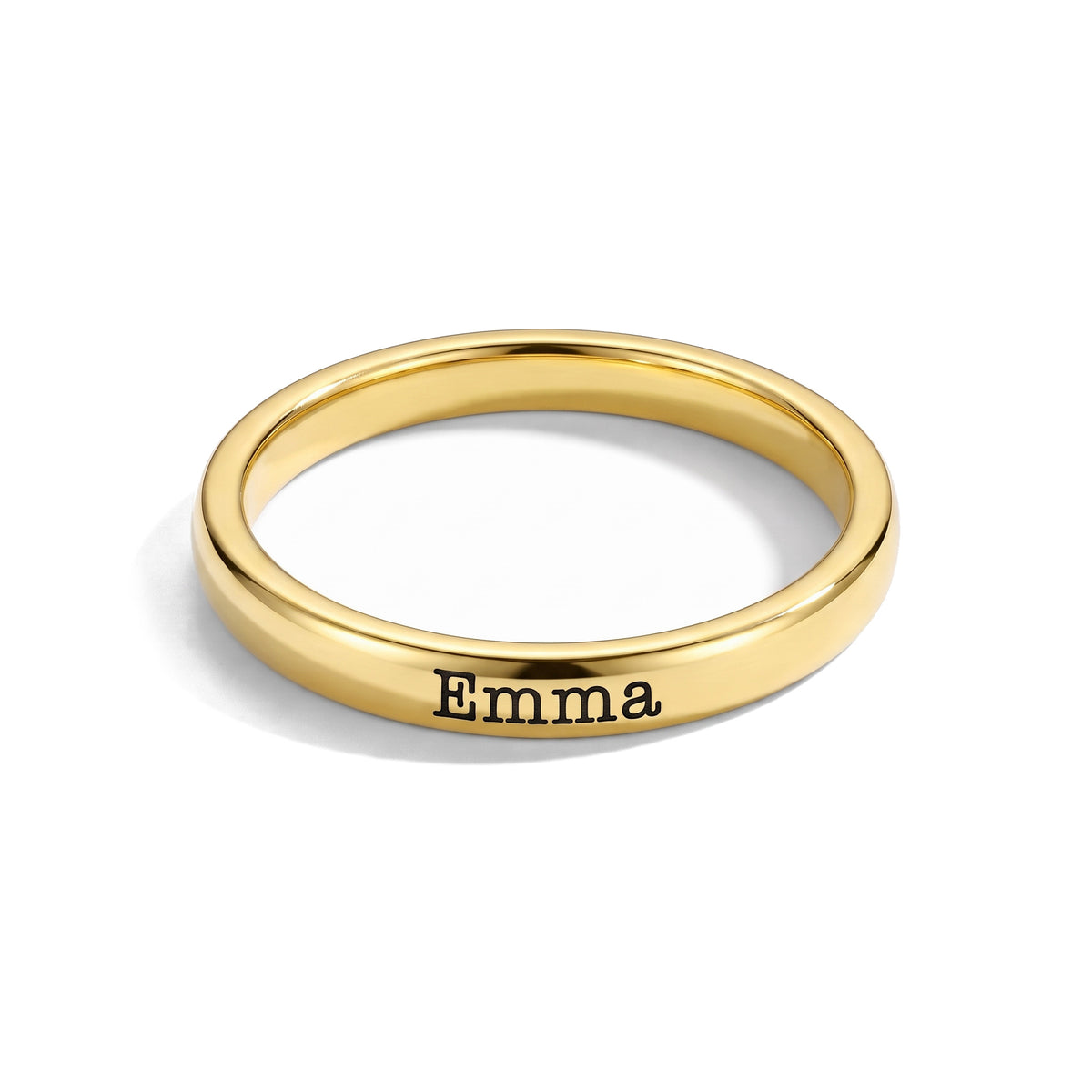 Tiny Stackable Name Ring – Gold – 1 ring
