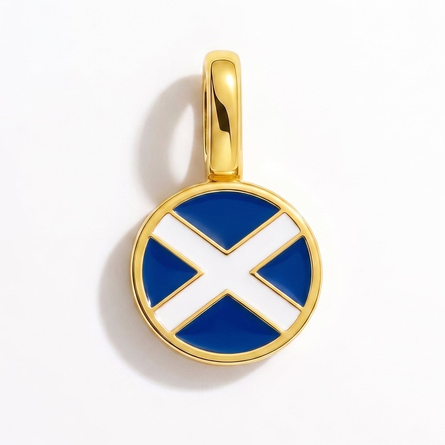 Flag charm Scotland – rectangular gold
