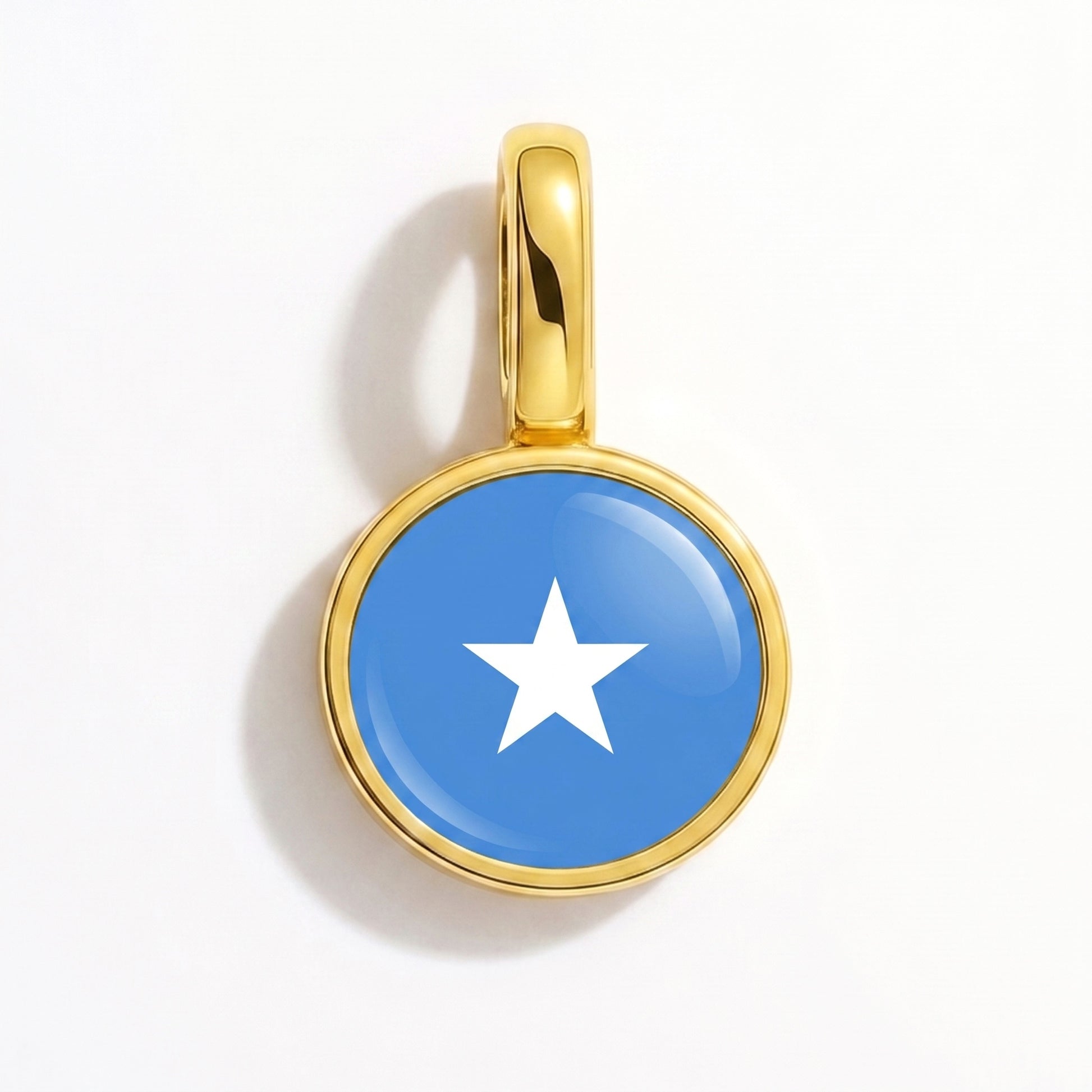 Flag charm Somalia – round gold
