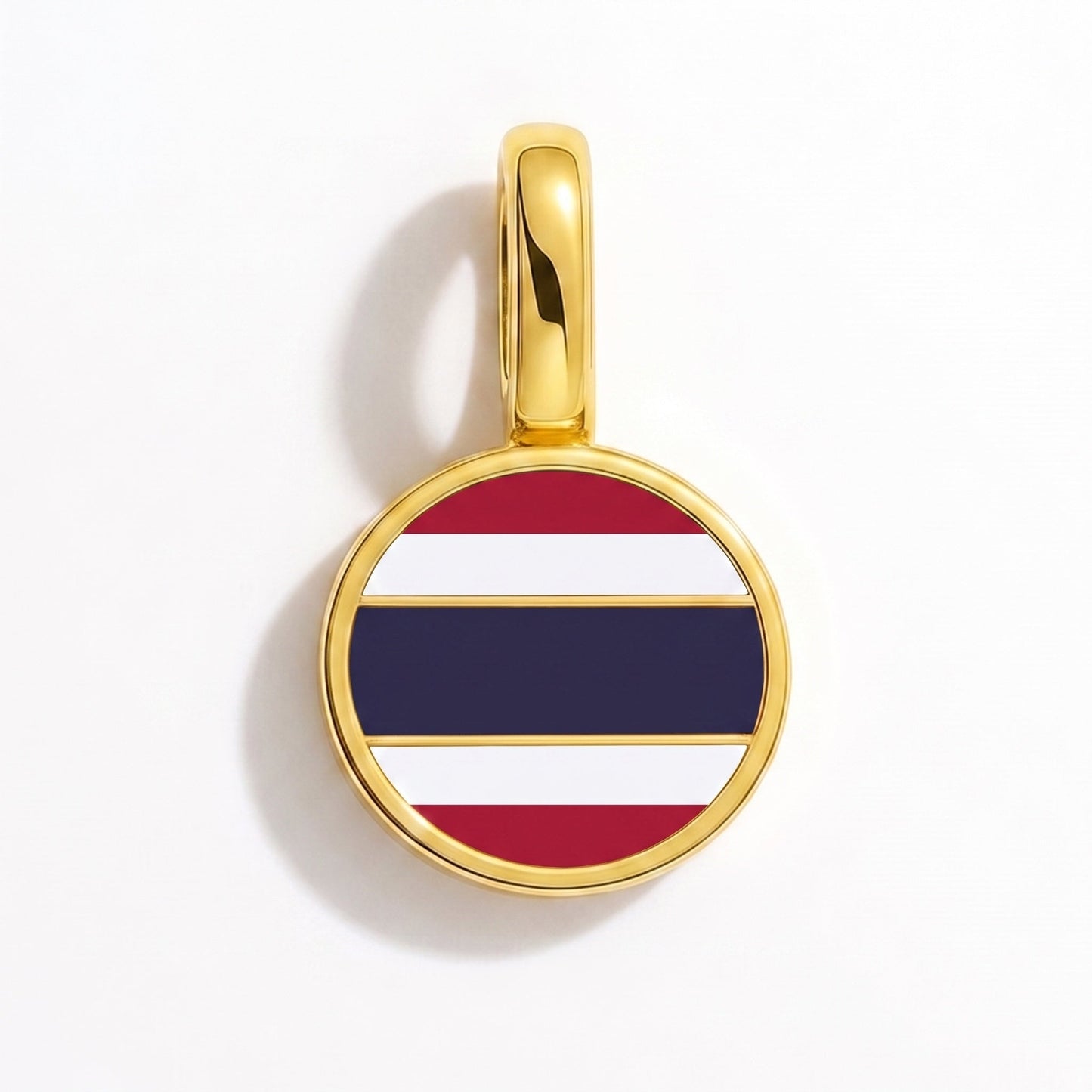 Flag charm Thailand – rectangular gold