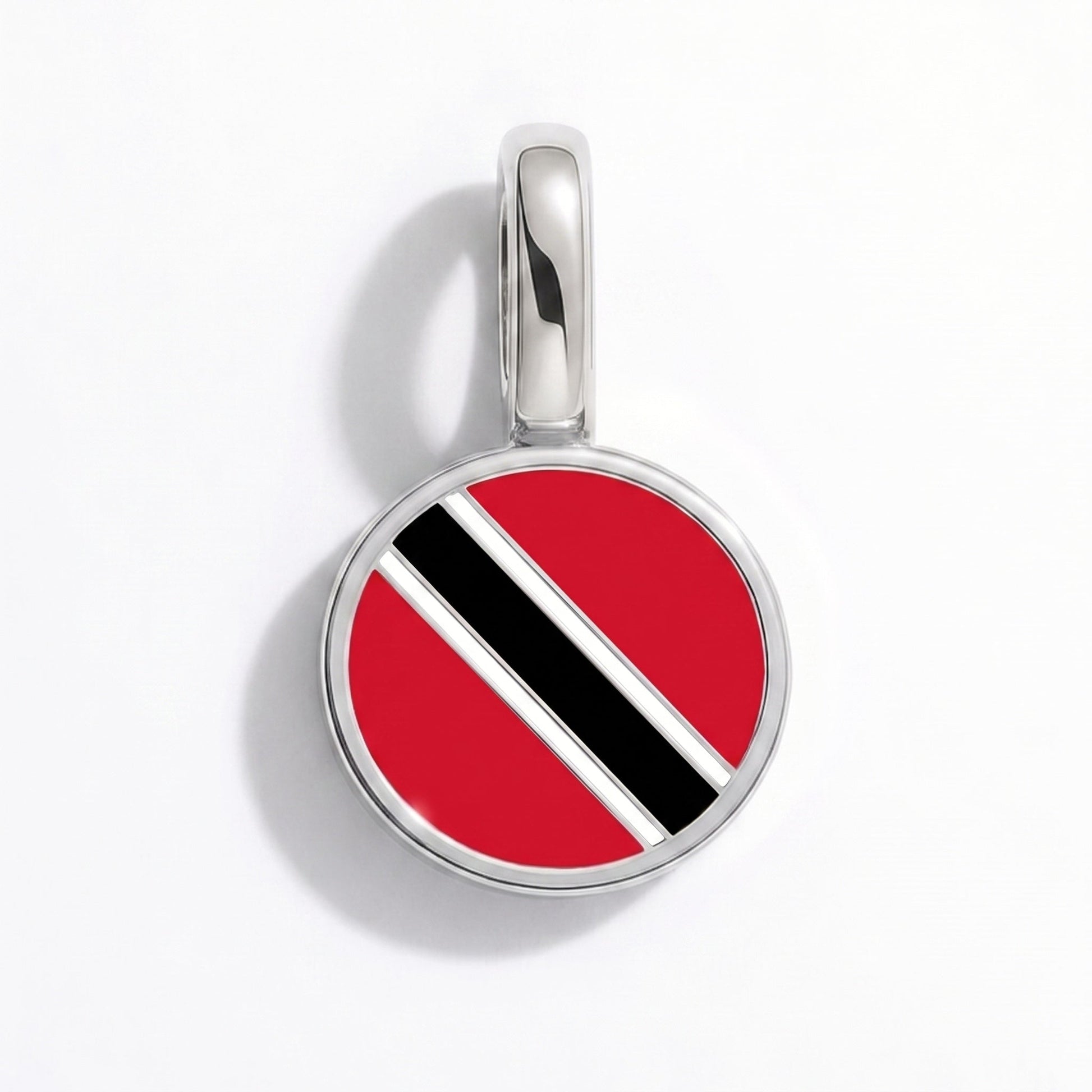 Flag charm Trinidad and Tobago – rectangular silver