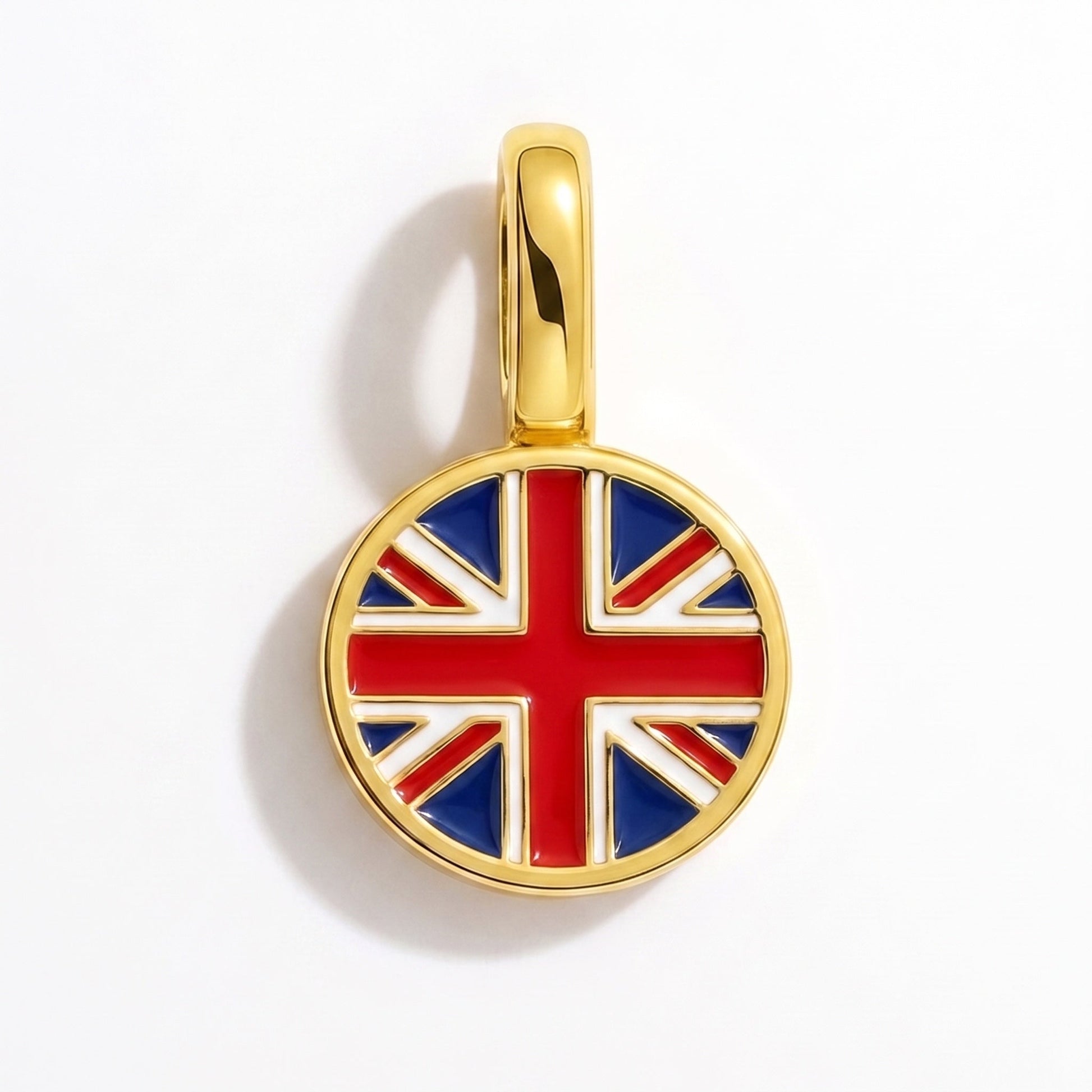 Flag charm United Kingdom – rectangular gold