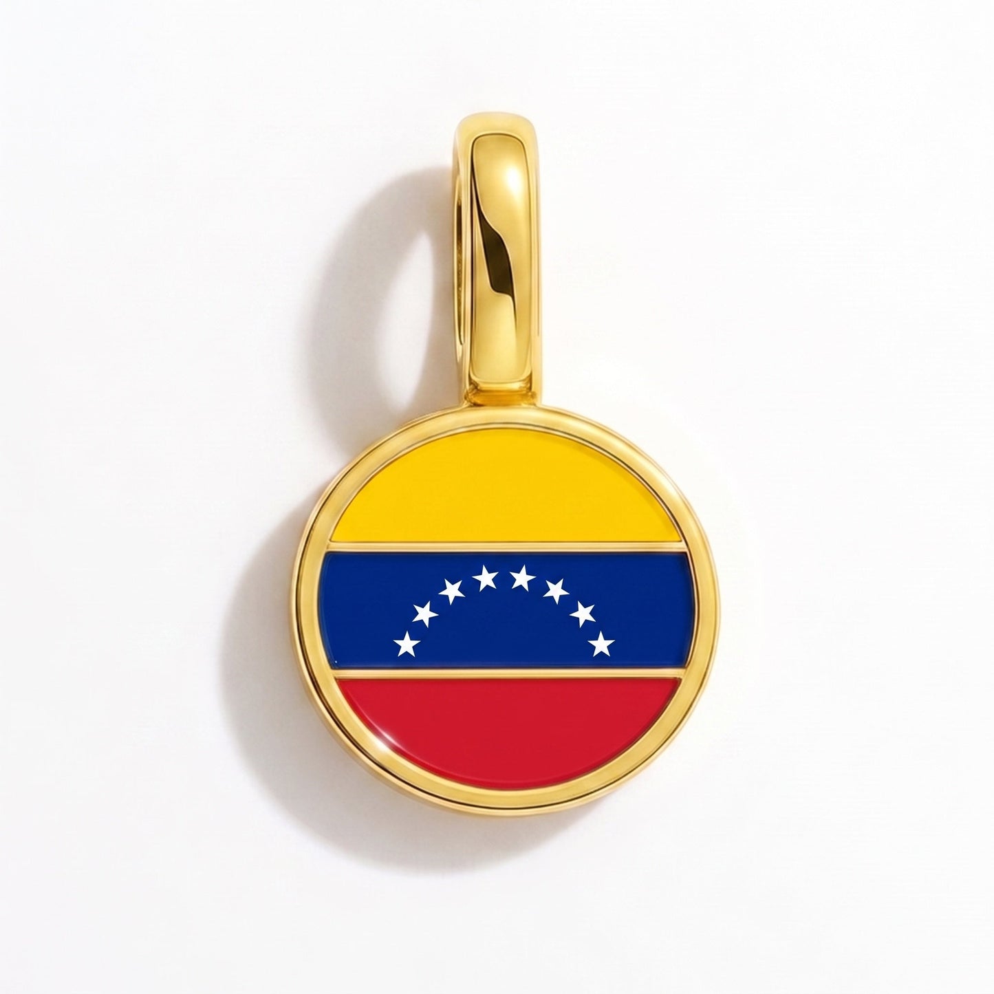 Flag charm Venezuela – rectangular gold