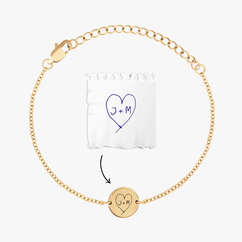 Personalized bracelet with your own handwriting/drawing